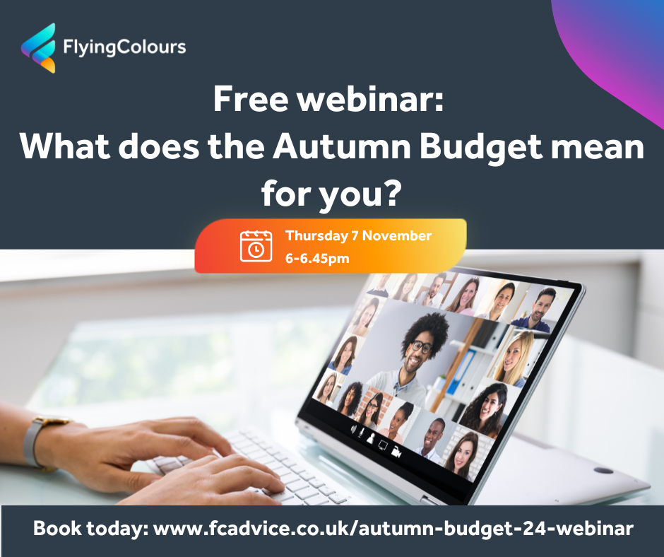 Advert for free webinar: what does the Autumn Budget mean for you?