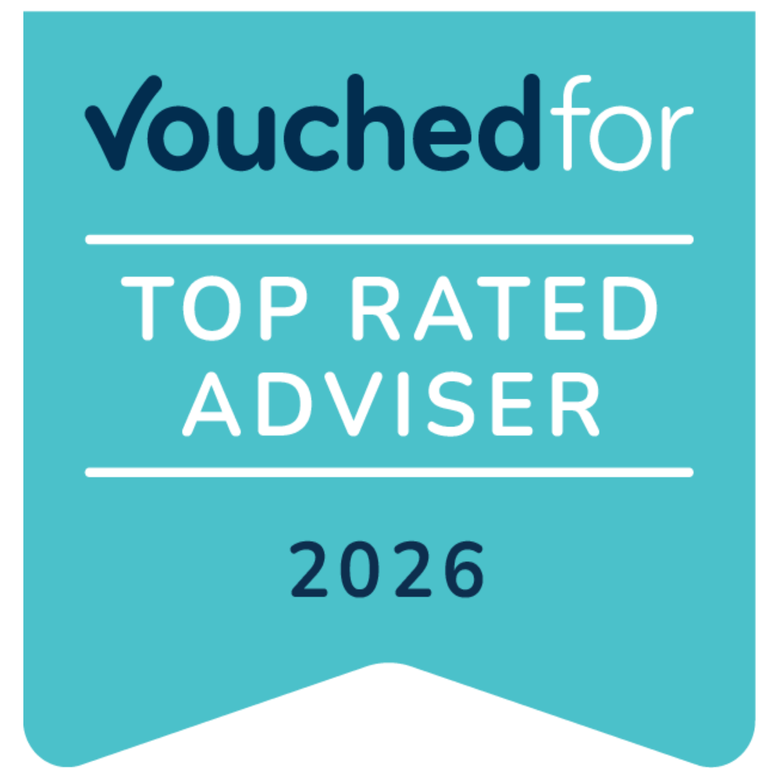 VouchedFor Top Rated Adviser 2026