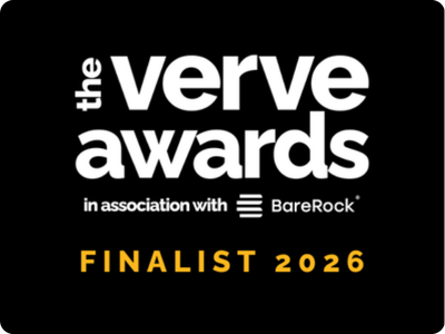 Verve awards best client outcomes finalist badge
